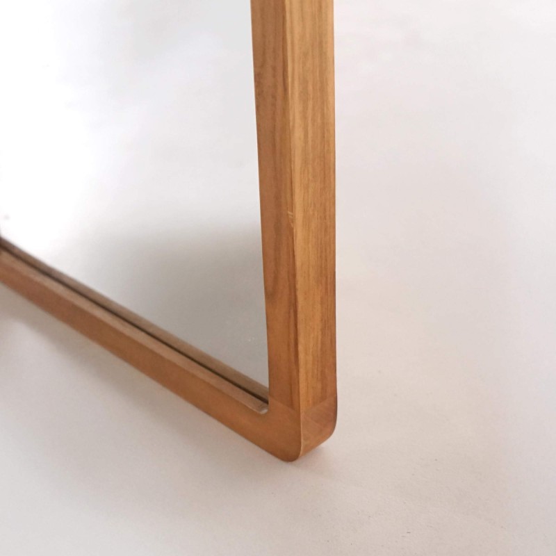 Miroir rectangulaire en bois de teck