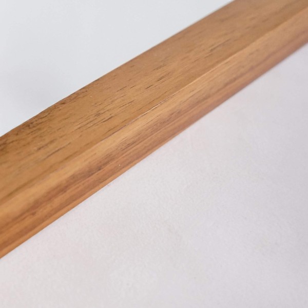 Miroir de salle de bain 120 x 70 cm avec bord en bois de teck - Devika