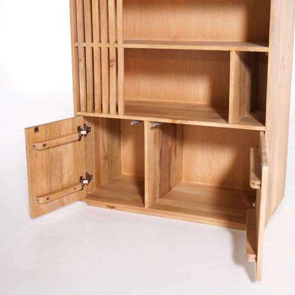 Bibliothèque étagère en bois de manguier - Linoa