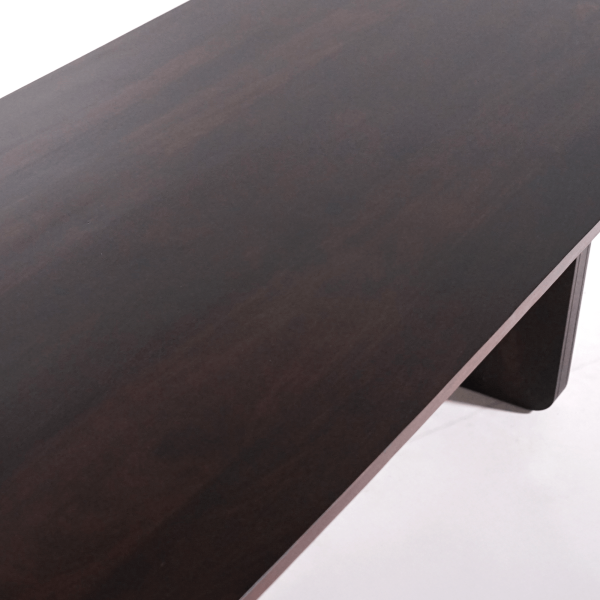 Table à manger en bois massif de manguier, finition marron intense - Noba