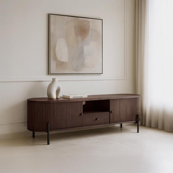 Meuble TV 160 cm en bois de manguier - Sohana