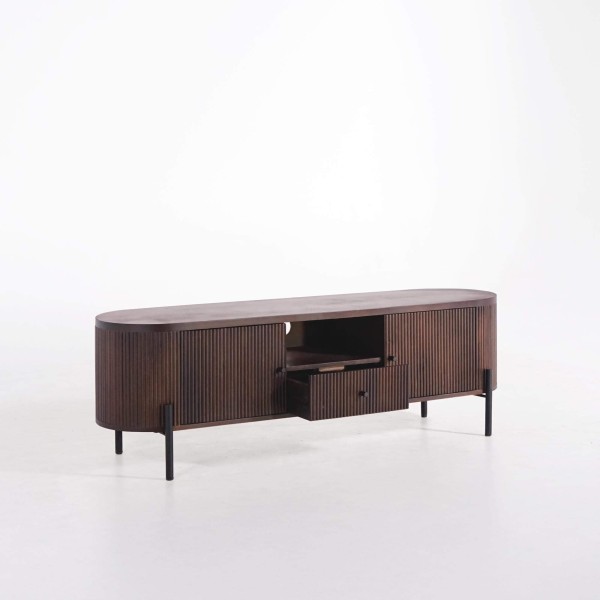 Meuble TV 160 cm en bois de manguier - Sohana