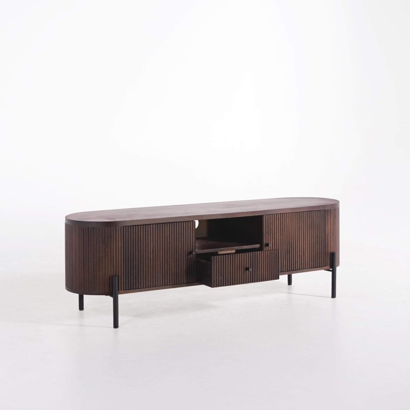 Meuble TV 160 cm en bois de manguier - Sohana