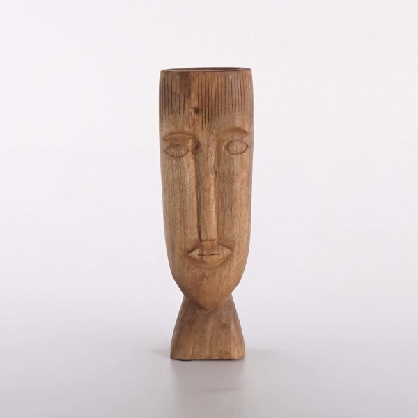 Statue décorative en bois sculpté 43 cm - Mana