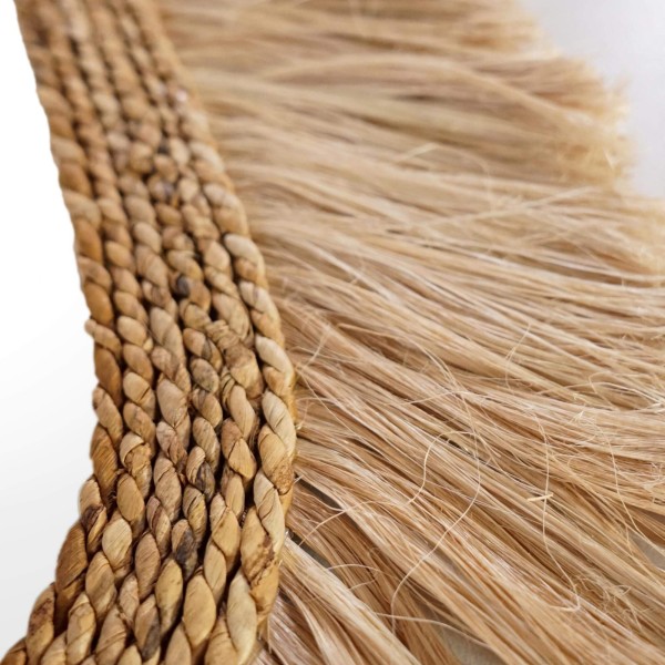 Miroir en fibres naturelles style bohème - Ina