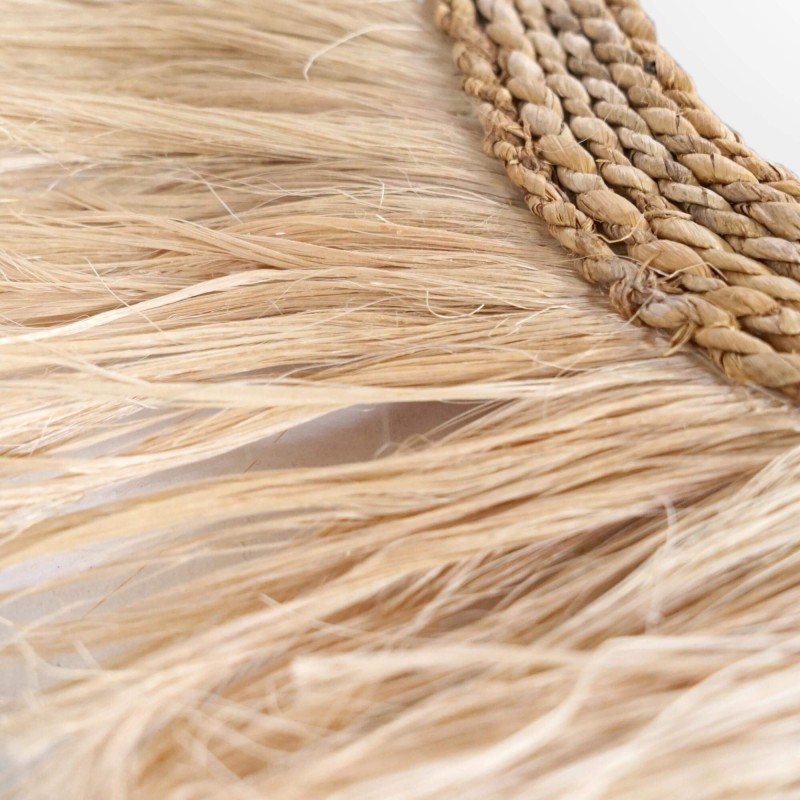 Miroir en fibres naturelles style bohème - Ina