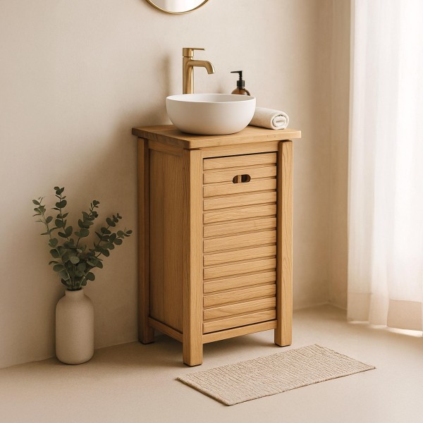 Meuble lave mains en bois massif - Azur