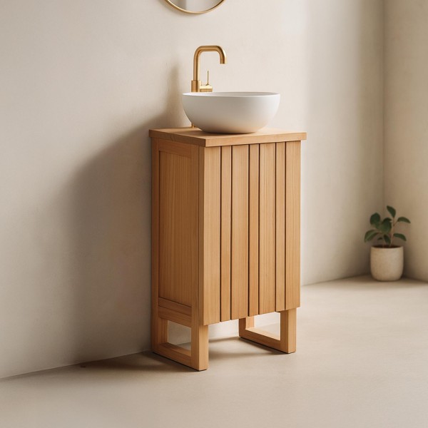 Meuble lave mains en bois massif - Satya