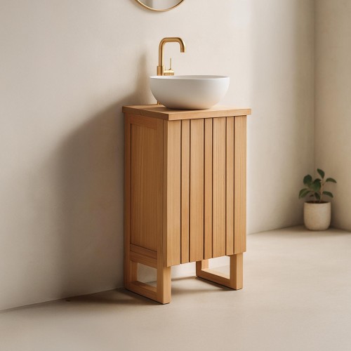 Meuble lave mains en bois massif - Satya