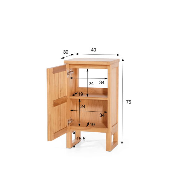 Meuble lave mains en bois massif - Satya