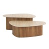 Table de salon design en céramique travertin (lot de 2) - Tavola
