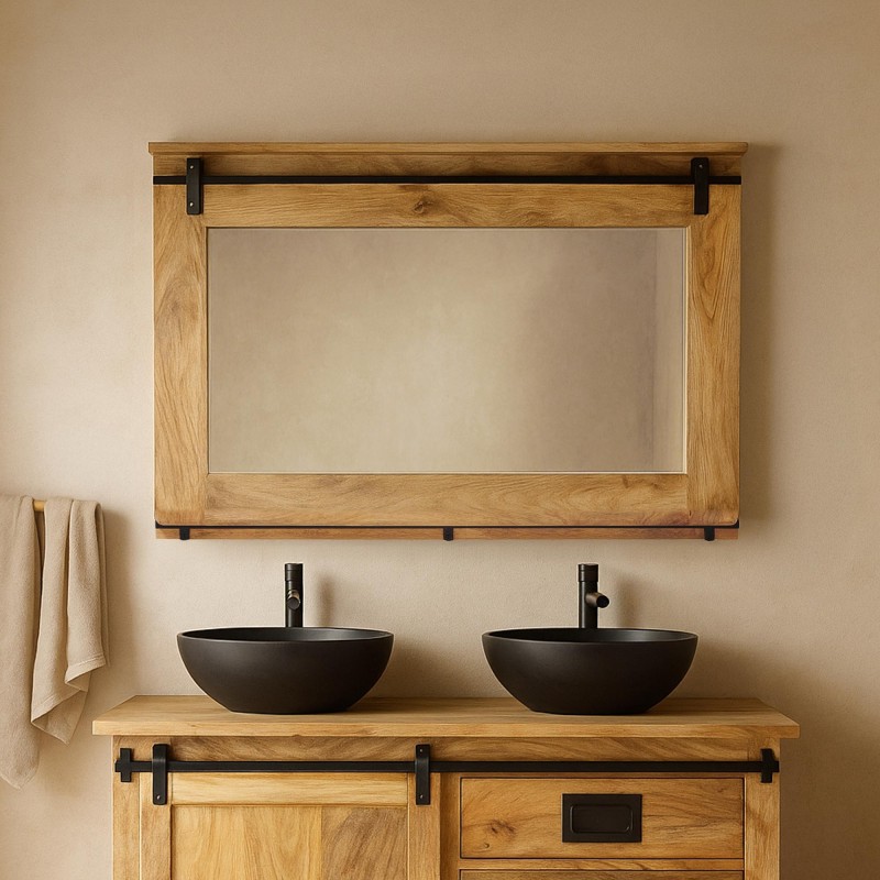 Miroir de salle de bain industriel 120 cm - Paris