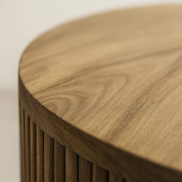Table de salon ronde en bois massif de manguier (lot de 2) - Cresco