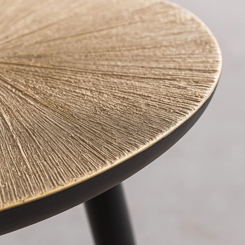 Table basse en métal couleur dorée (lot de 2) - Nesso