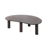 Table basse en bois de teck forme organique couleur marron - Ovo