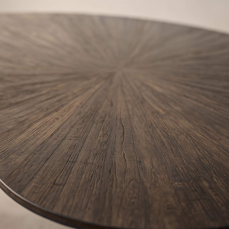 Table basse en bois de teck forme organique couleur marron - Ovo