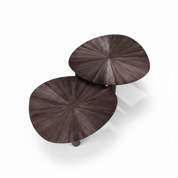 Table basse en bois de teck couleur marron (lot de 2) - Ovo