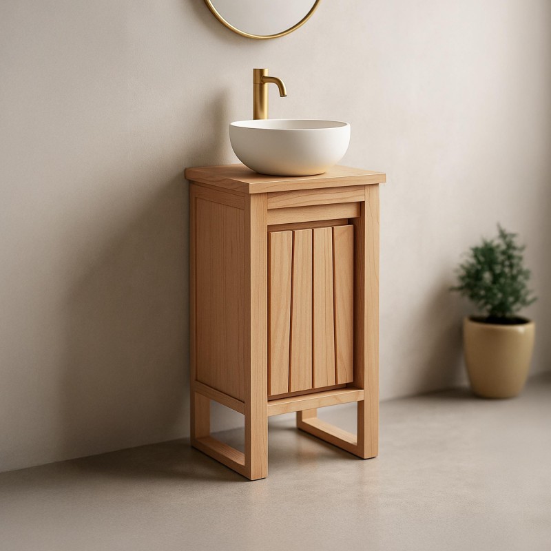 Meuble lave mains en bois massif - Neo