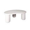 Table basse design blanche en marbre composite - Arco