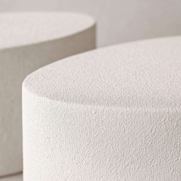 Table basse design blanche en marbre composite (lot de 2) - Arco