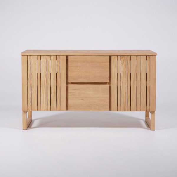 Meuble de salle de bain sous vasque en bois massif 140 cm - Satya