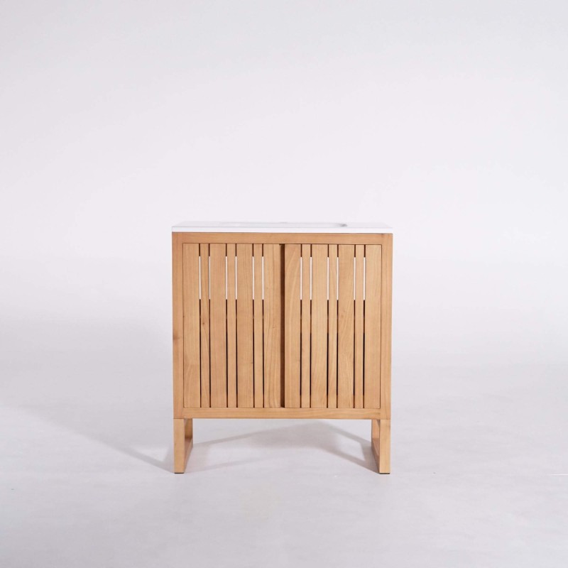 Meuble de salle de bain avec vasque encastrée 80 cm - Satya