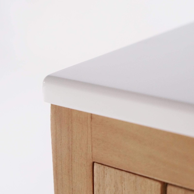 Meuble de salle de bain avec vasque encastrée 80 cm - Satya