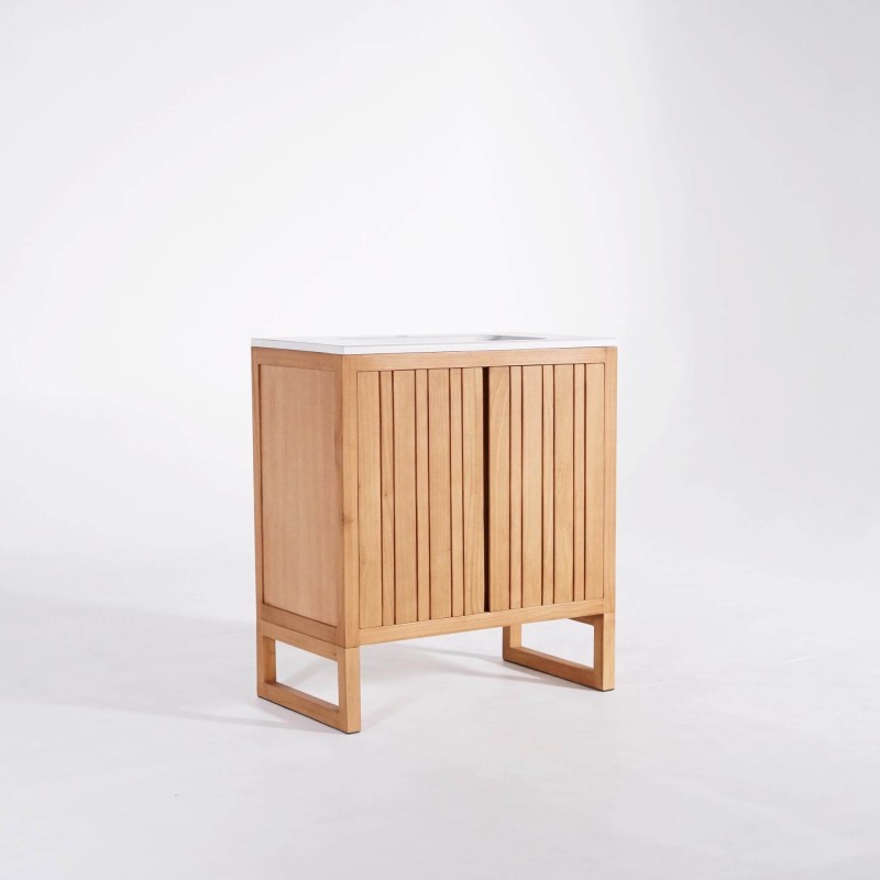 Meuble de salle de bain avec vasque encastrée 80 cm - Satya