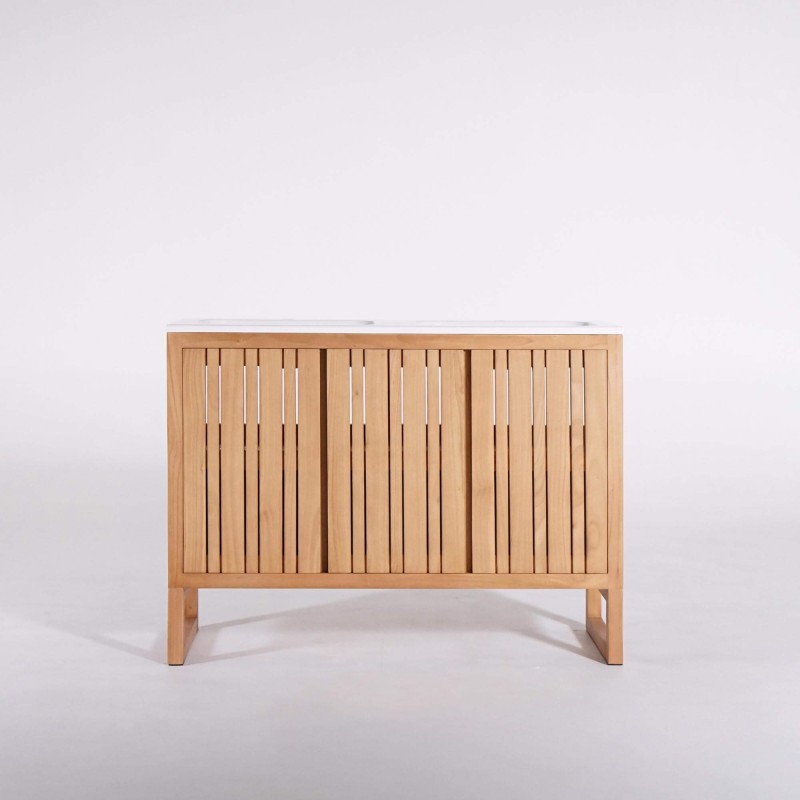 Meuble de salle de bain avec vasque encastrée 120 cm - Satya