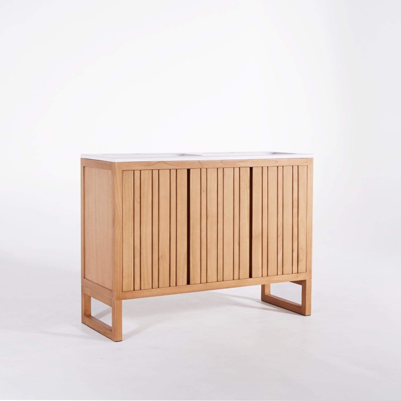 Meuble de salle de bain avec vasque encastrée 120 cm - Satya