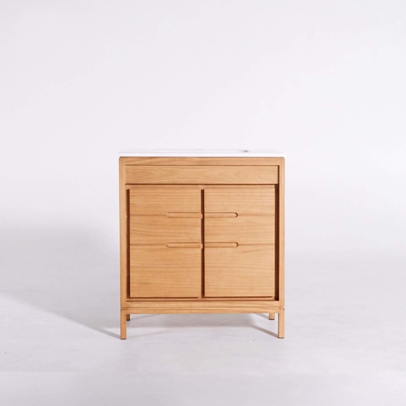 Meuble de salle de bain avec vasque encastrée 80 cm - Ashwini