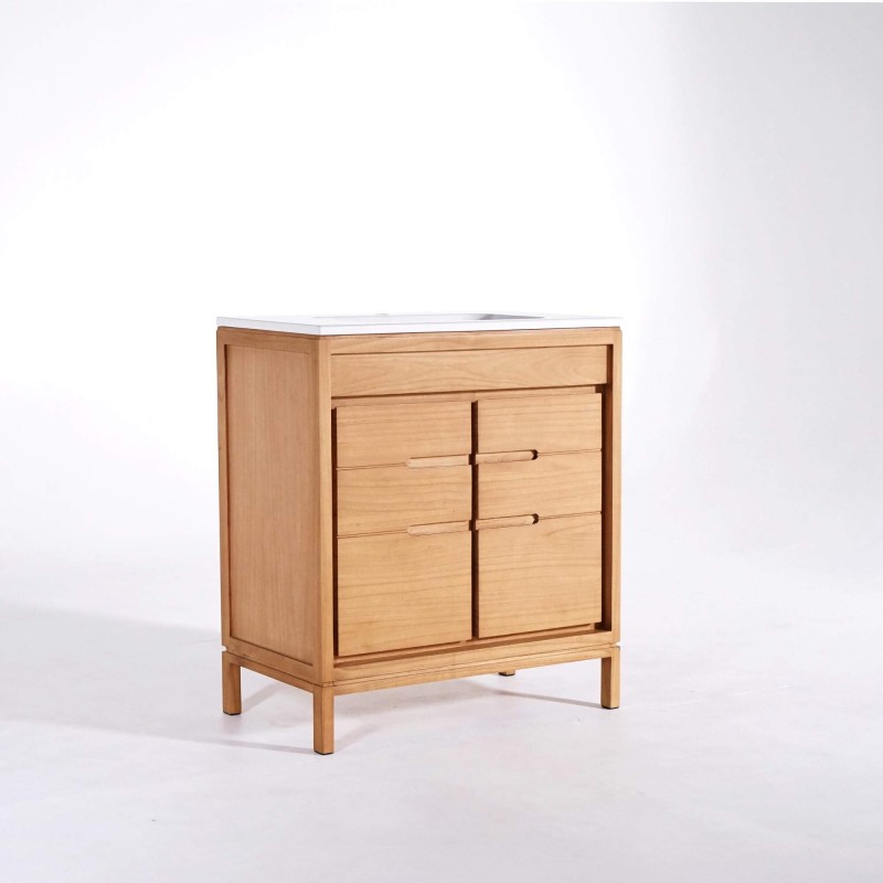 Meuble de salle de bain avec vasque encastrée 80 cm - Ashwini