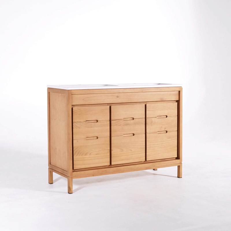 Meuble de salle de bain avec vasque encastrée 120 cm - Ashwini