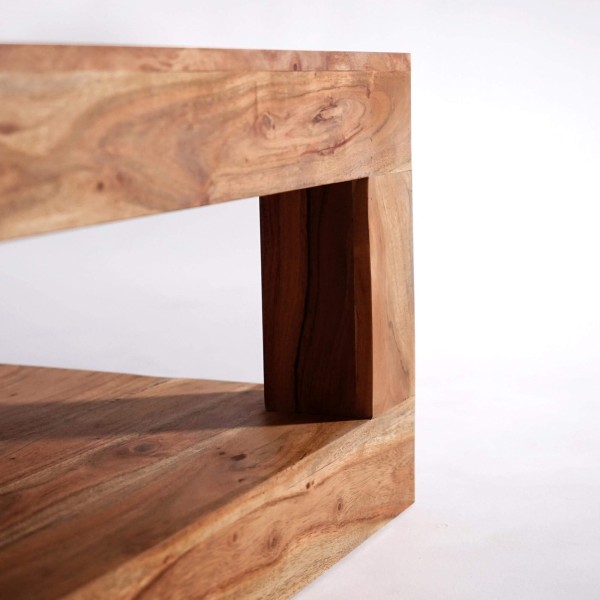 Table basse rectangulaire en bois massif d'acacia - Kora