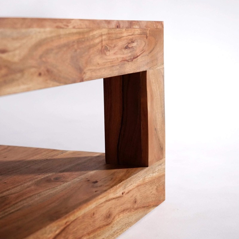 Table basse rectangulaire en bois massif d'acacia - Kora