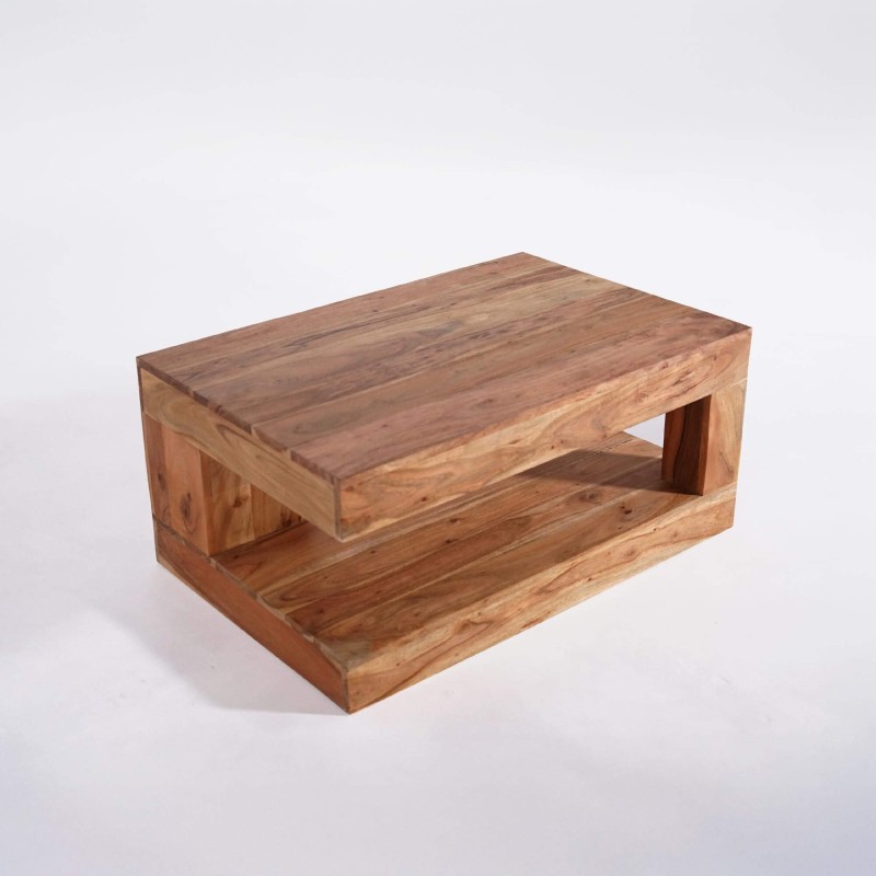 Table basse rectangulaire en bois massif d'acacia - Kora
