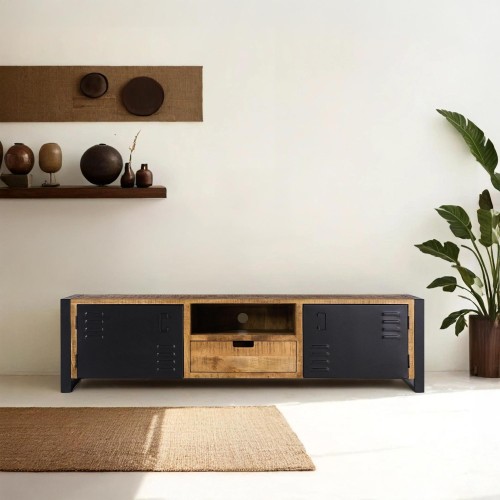 Meuble TV en bois massif...