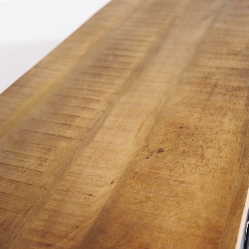 Meuble TV en bois massif manguier et porte en métal 180 cm - Kansas