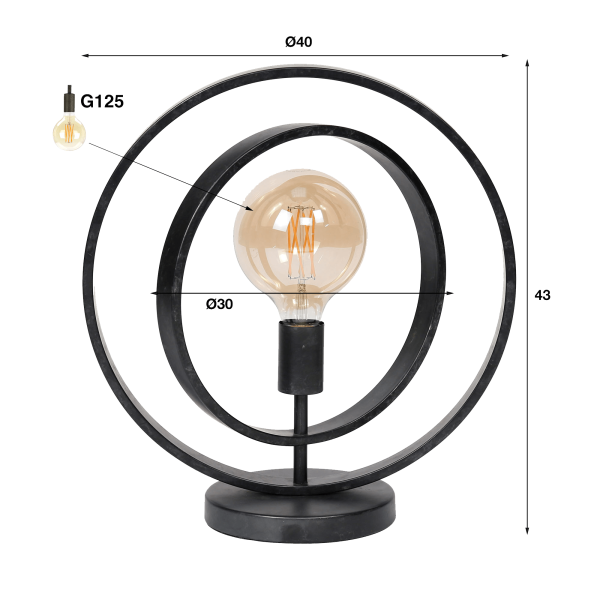 Lampe de bureau industrielle en métal - Altis