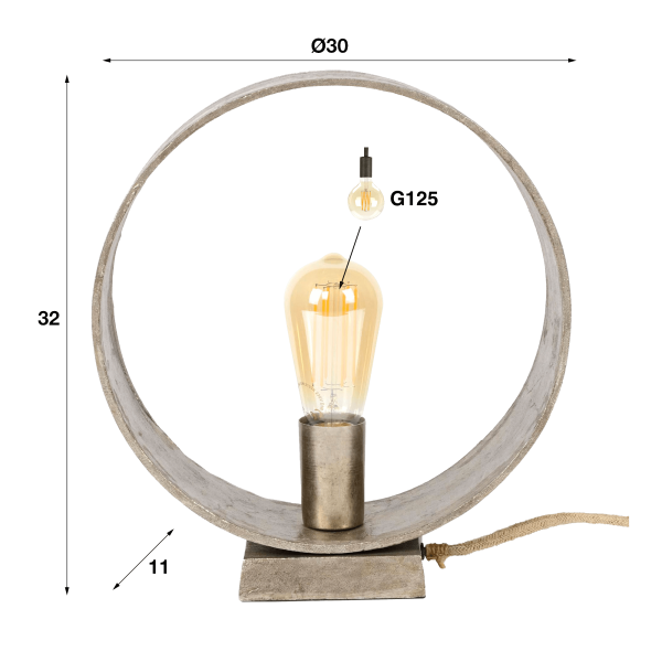 Lampe industrielle à poser en métal - Osmo