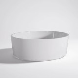 Vasque ronde en céramique ronde, blanc brillant - Rundo