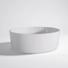 Vasque ronde en céramique ronde, blanc brillant - Rundo