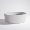 Vasque ronde en céramique ronde, blanc mat - Rundo
