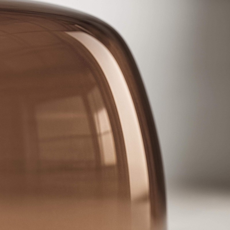 Luminaire en suspension avec abat-jour en verre cuivré - Opala