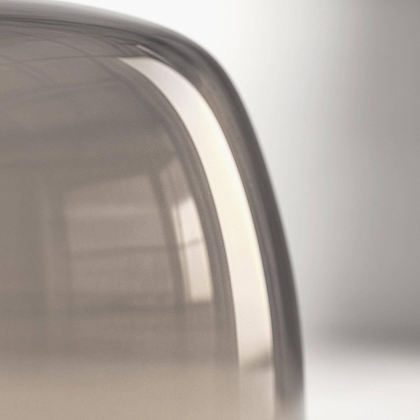 Luminaire en suspension avec abat-jour en verre fumé - Opala