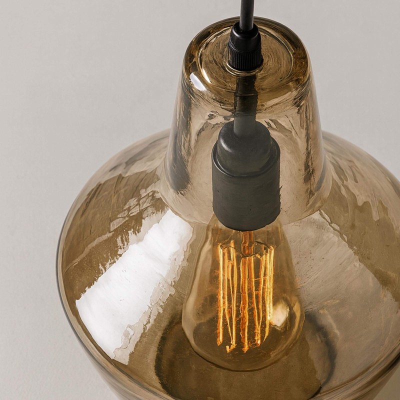 Luminaire en suspension design avec abat-jour en verre - Clara