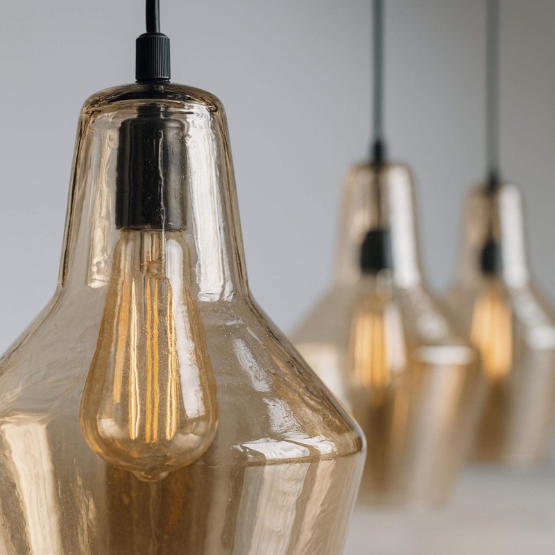 Luminaire en suspension design avec abat-jour en verre - Clara