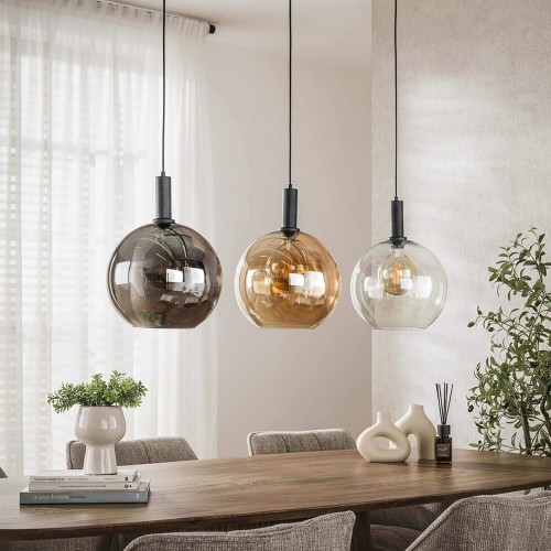 Luminaire en suspension avec abat-jour sphériques en verre tricolore - Sfera