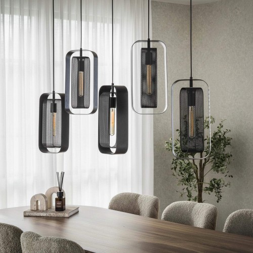 Luminaire à suspendre en métal style industriel - Mesh Rotate