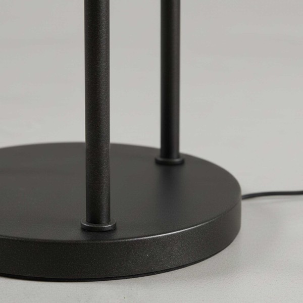 Lampadaire de salon sytle industriel en métal avec abat-jours en verre - Caleo